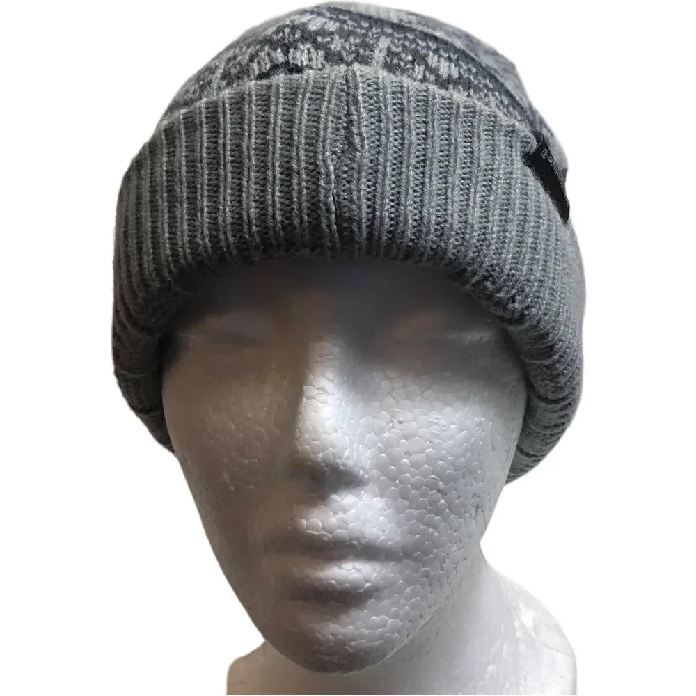 Muk Luks Gray Reversible Beanie Hat